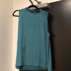 LOFT Blue ruffle tank